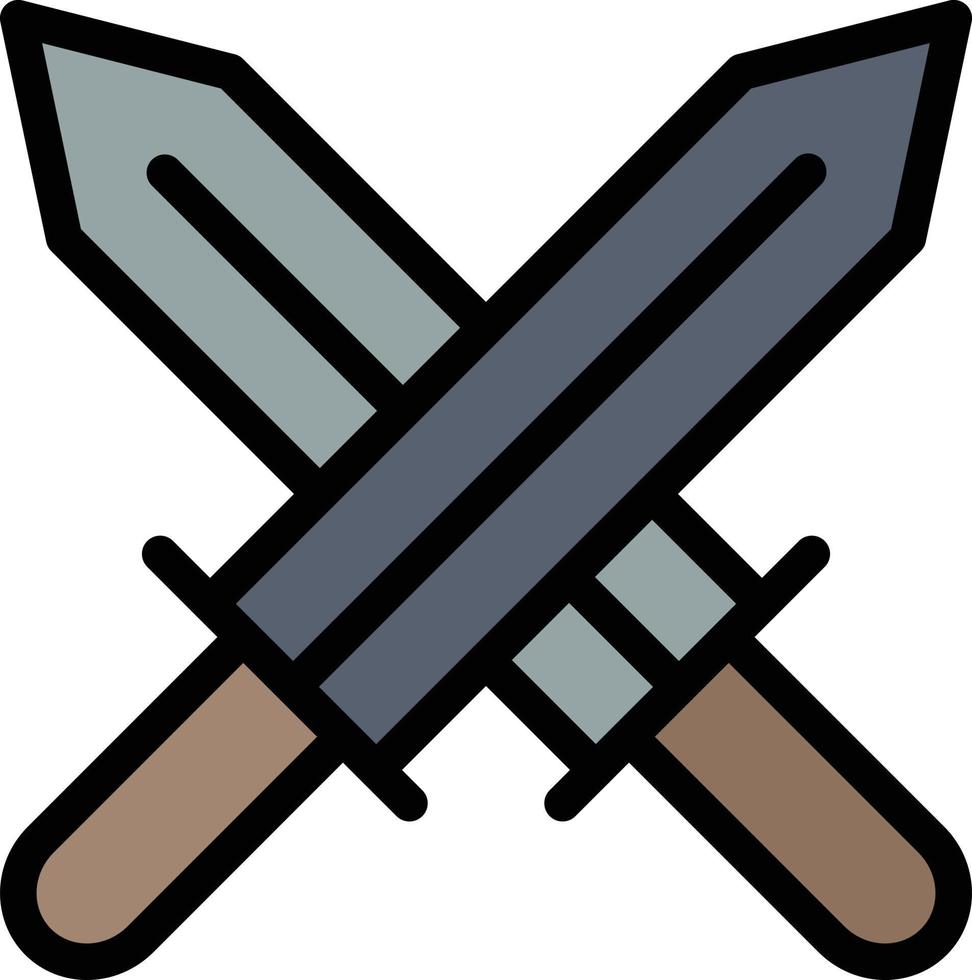 espada irlanda espadas color plano icono vector icono banner plantilla