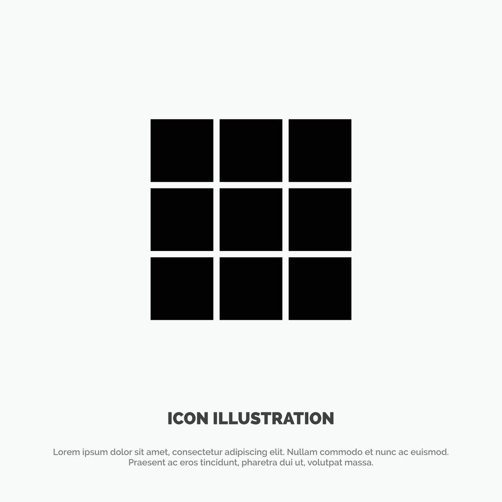 Feed Gallery Instagram Sets solid Glyph Icon vector