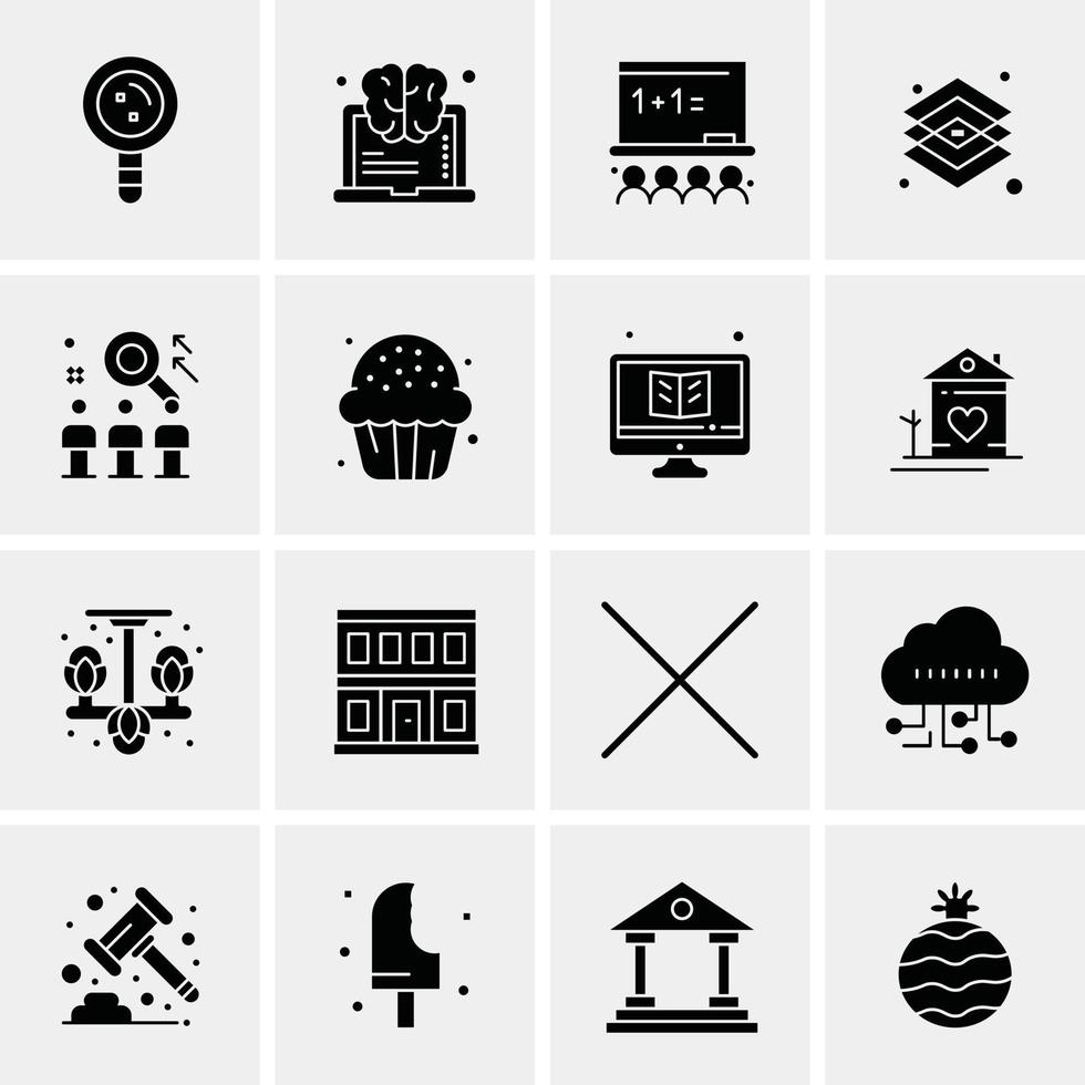 16 Business Universal Icons Vector Creative Icon Illustration to use in web and Mobile Related project