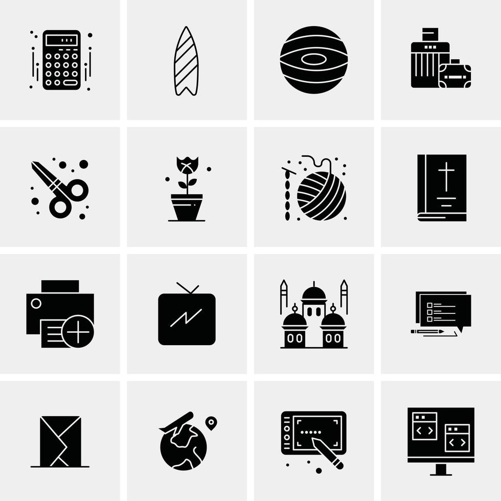 16 Business Universal Icons Vector Creative Icon Illustration to use in web and Mobile Related project