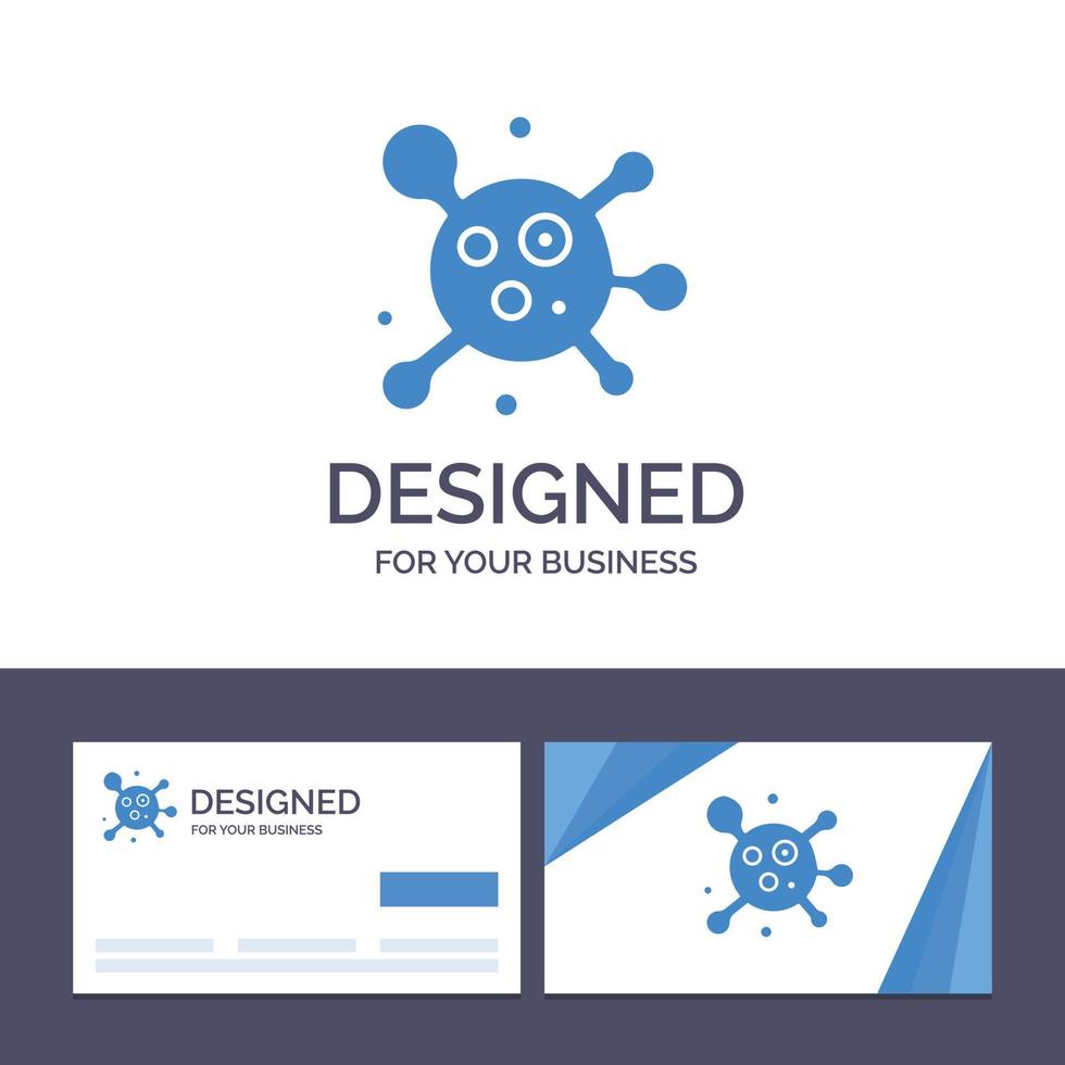 Creative Business Card and Logo template Atom Molecule Science Vector Illustration
