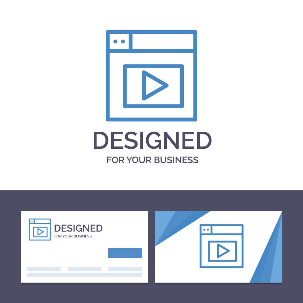 Creative Business Card and Logo template Web Design Video Vector Illustration