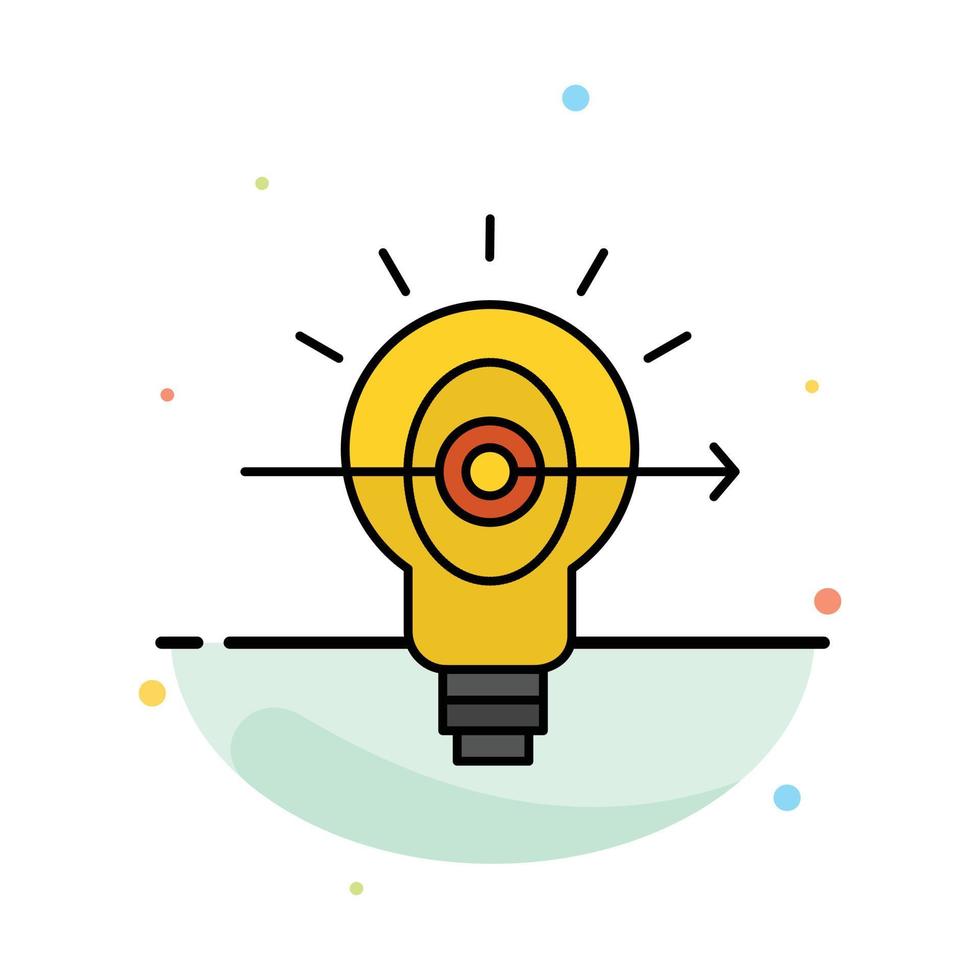 Bulb Success Focus Business Abstract Flat Color Icon Template vector