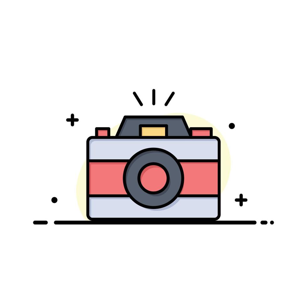 Camera Image Photo Picture Business Logo Template Flat Color vector