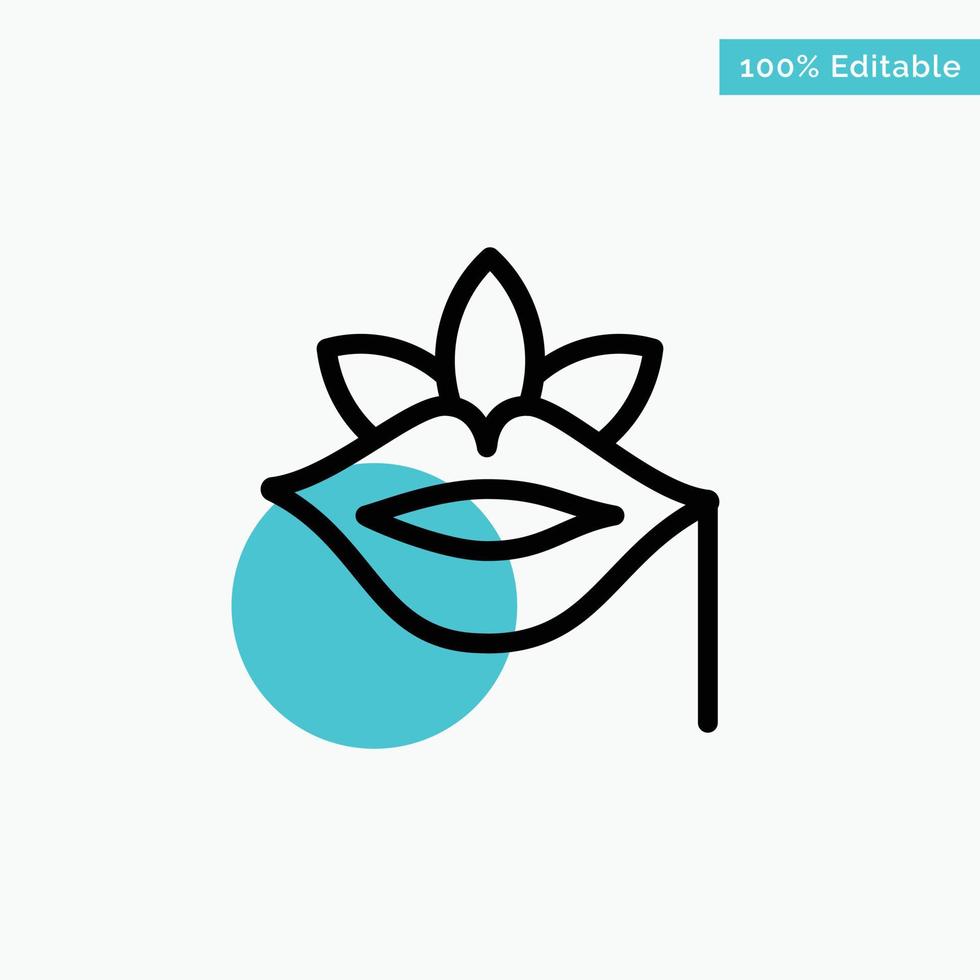 Lips Flower Plant Rose Spring turquoise highlight circle point Vector icon