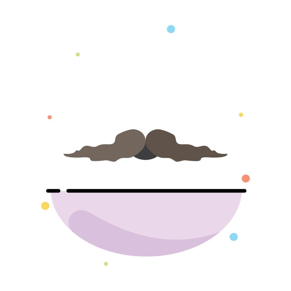 bigote hipster movember macho hombres color plano icono vector