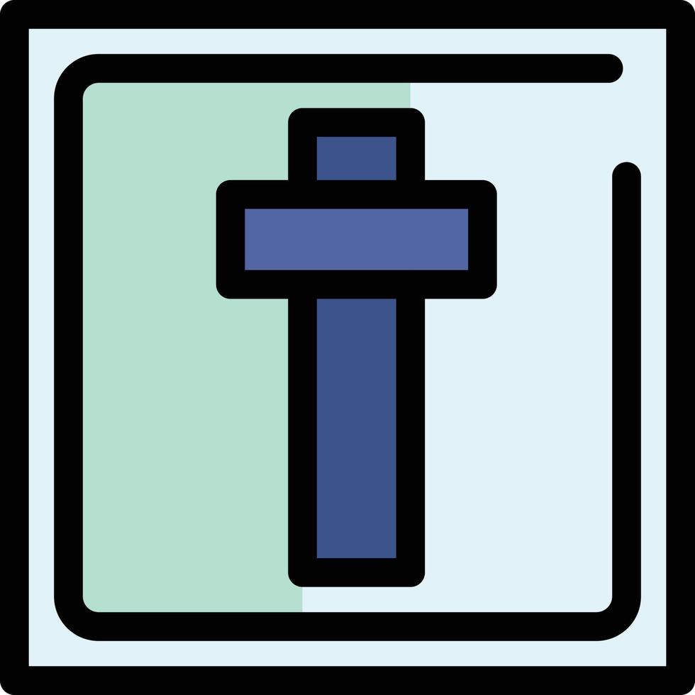 cruz vacaciones de pascua signo plano color icono vector icono banner plantilla