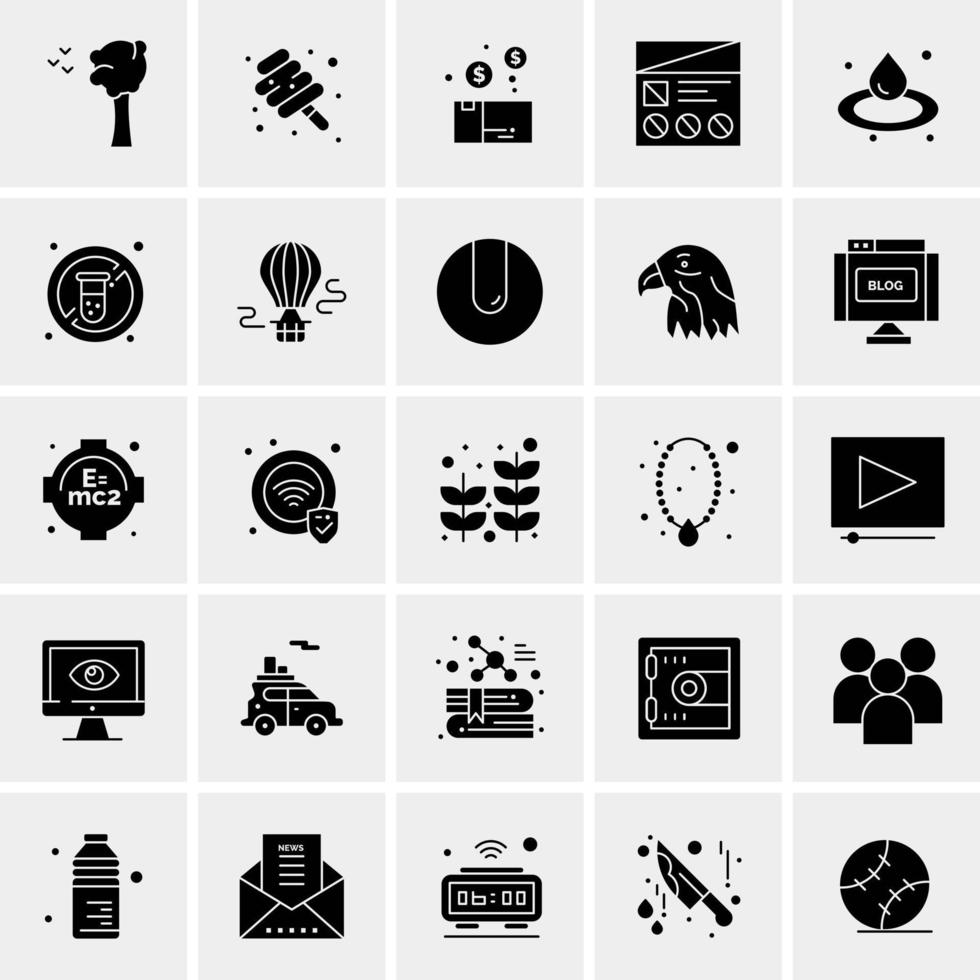 25 iconos de negocios universales vector ilustración de icono creativo para usar en proyectos relacionados con la web y dispositivos móviles