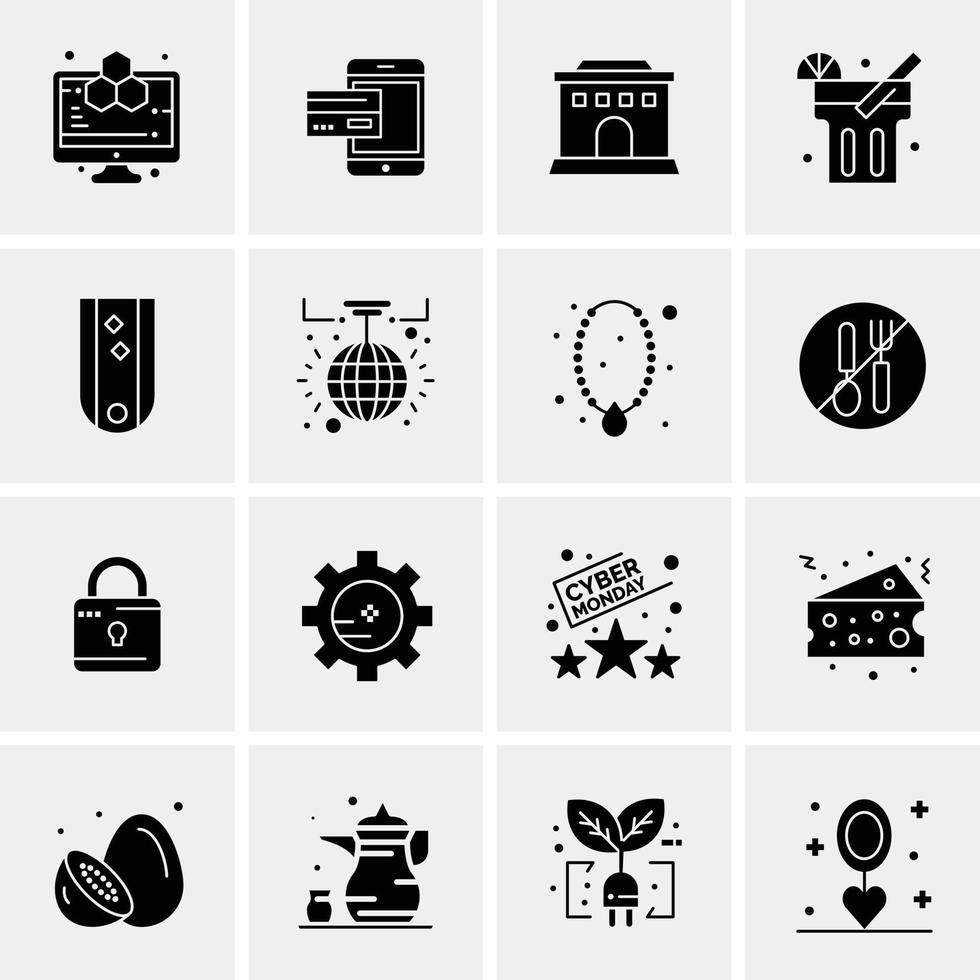 16 Business Universal Icons Vector Creative Icon Illustration to use in web and Mobile Related project