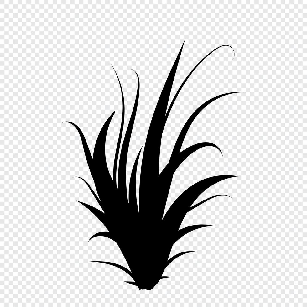 Black grass. Grass bushes. Hand drawn grass. Grass silhouette. Vector illustration