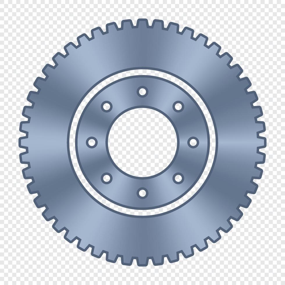 Gear wheel. Metal cogwheel. Gear setting icon. Machine gear icon. Industrial icon. Vector illustration