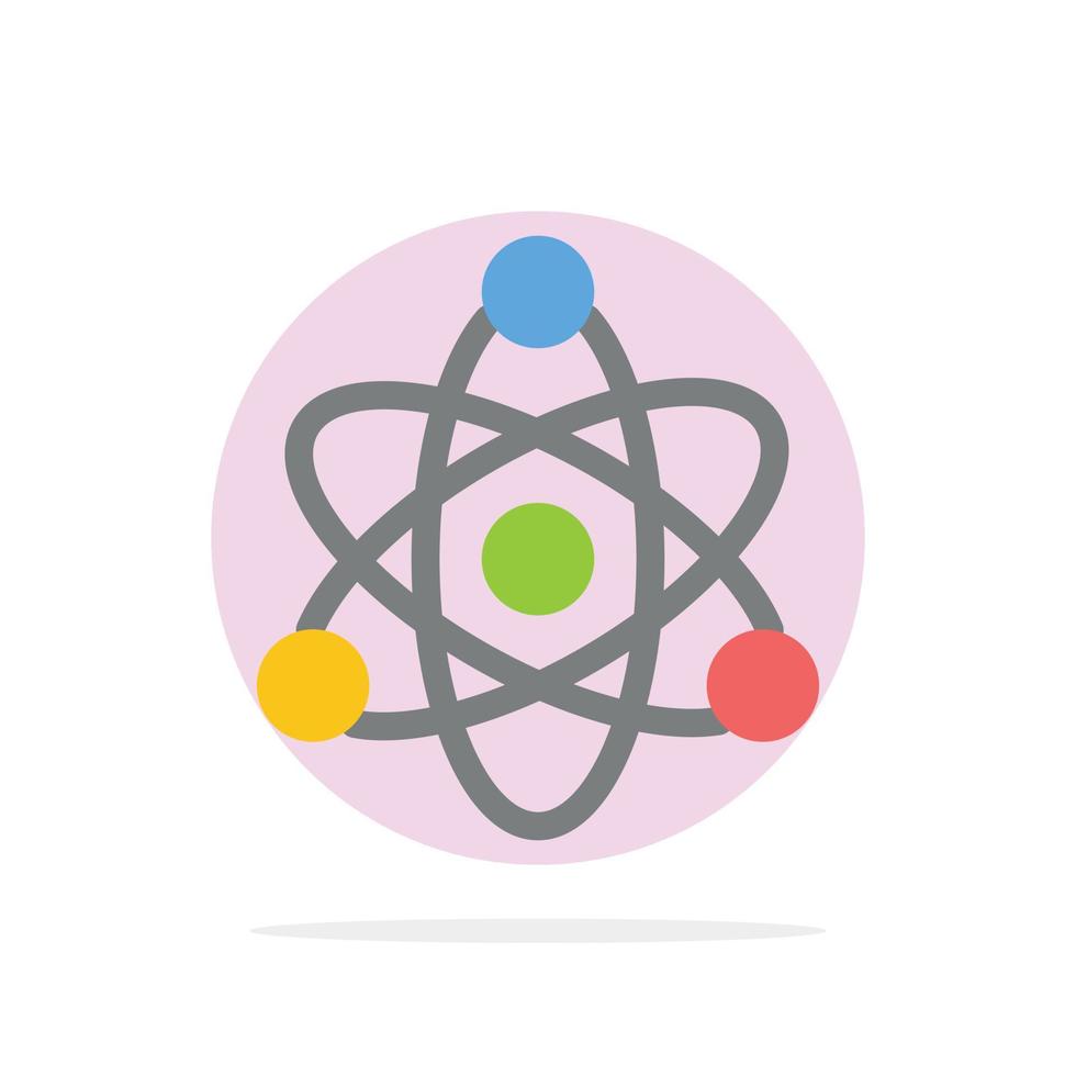 átomo educar educación resumen círculo fondo plano color icono vector