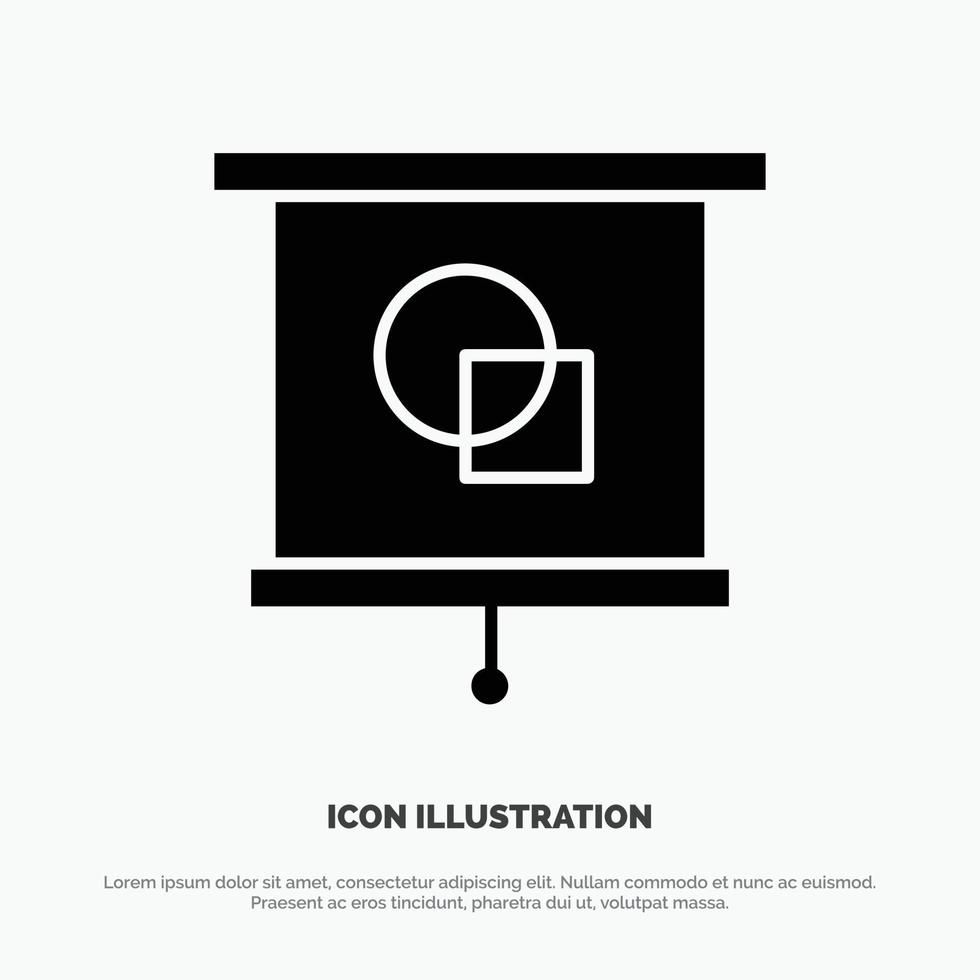 Device Education Projector School solid Glyph Icon vector