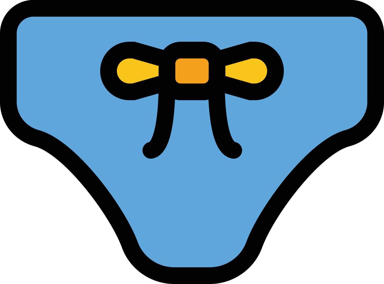 Beach Bikini Clothes Clothing  Flat Color Icon Vector icon banner Template