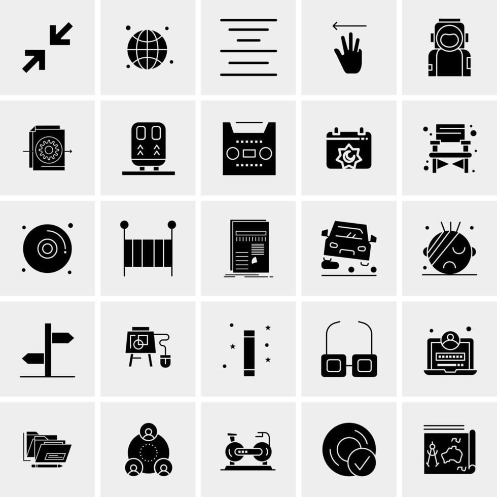 25 iconos de negocios universales vector ilustración de icono creativo para usar en proyectos relacionados con la web y dispositivos móviles