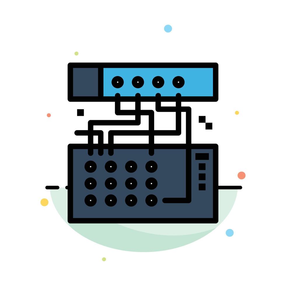 Analog Connection Device Module Sound Abstract Flat Color Icon Template vector