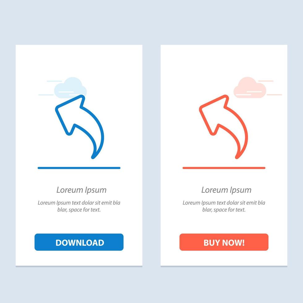 Arrow Left Up Arrows  Blue and Red Download and Buy Now web Widget Card Template vector