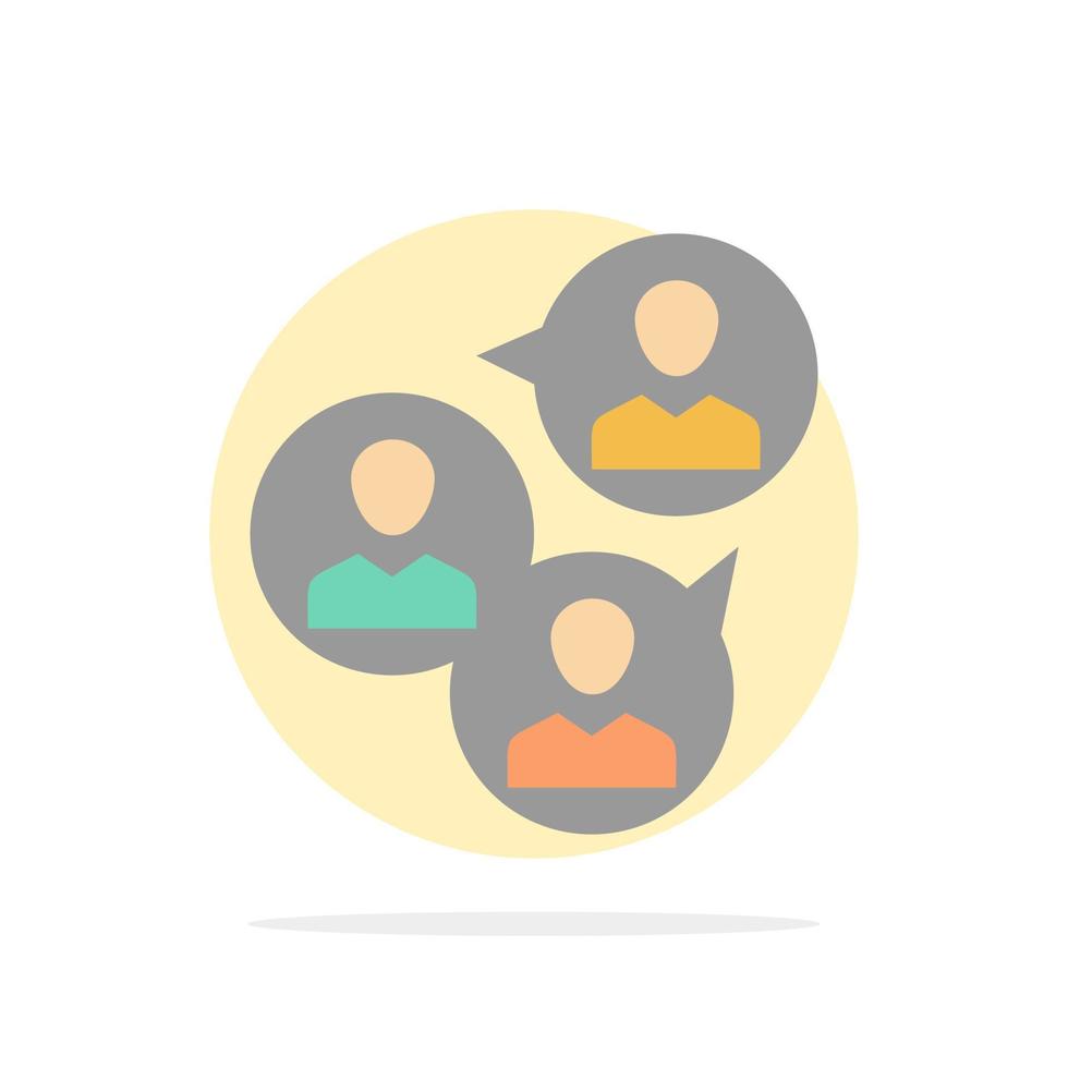 Focus Group Business Focus Group Modern Abstract Circle Background Flat color Icon vector