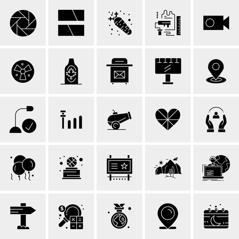 25 iconos de negocios universales vector ilustración de icono creativo para usar en proyectos relacionados con la web y dispositivos móviles