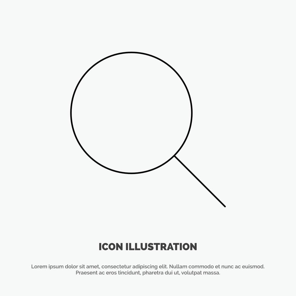 Search Research Basic Ui Line Icon Vector