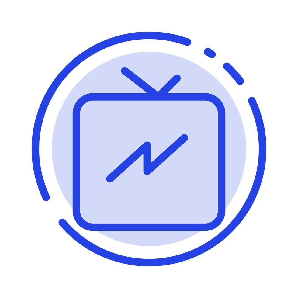 Twitter Power Refresh Blue Dotted Line Line Icon vector