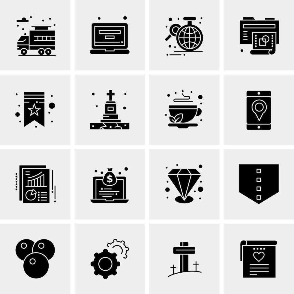 16 Business Universal Icons Vector Creative Icon Illustration to use in web and Mobile Related project