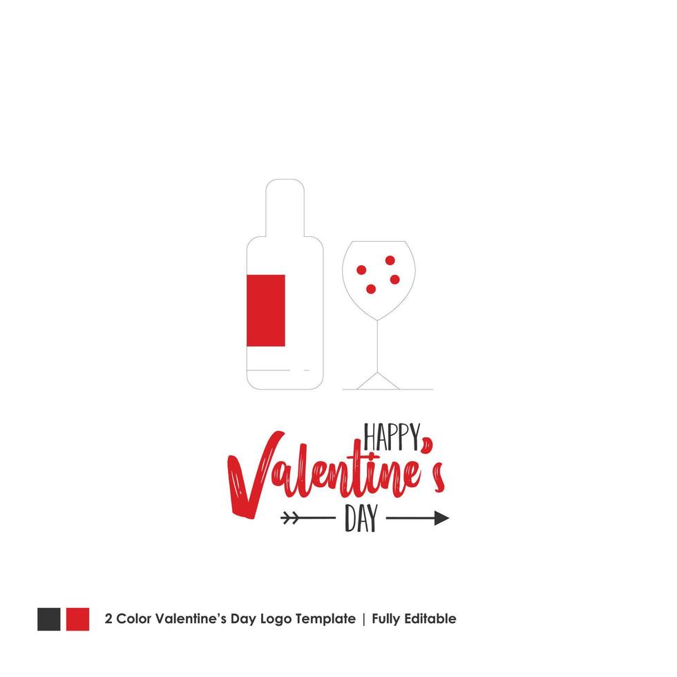 Happy Valentines Day Card Vector Lettering Background