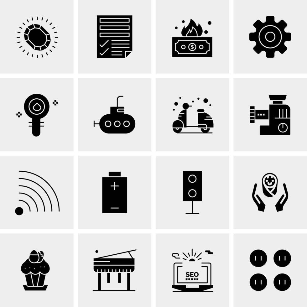 16 Business Universal Icons Vector Creative Icon Illustration to use in web and Mobile Related project