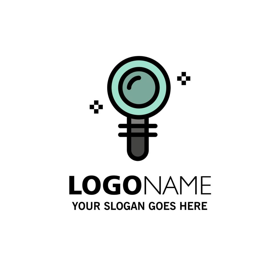 Search Lab Find Biochemistry Business Logo Template Flat Color vector