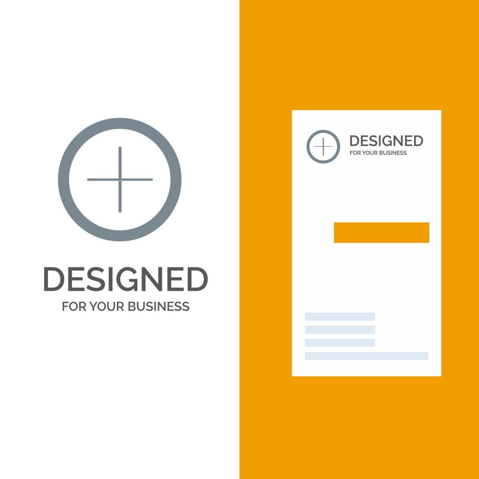 Interface Plus User Grey Logo Design and Business Card Template vector