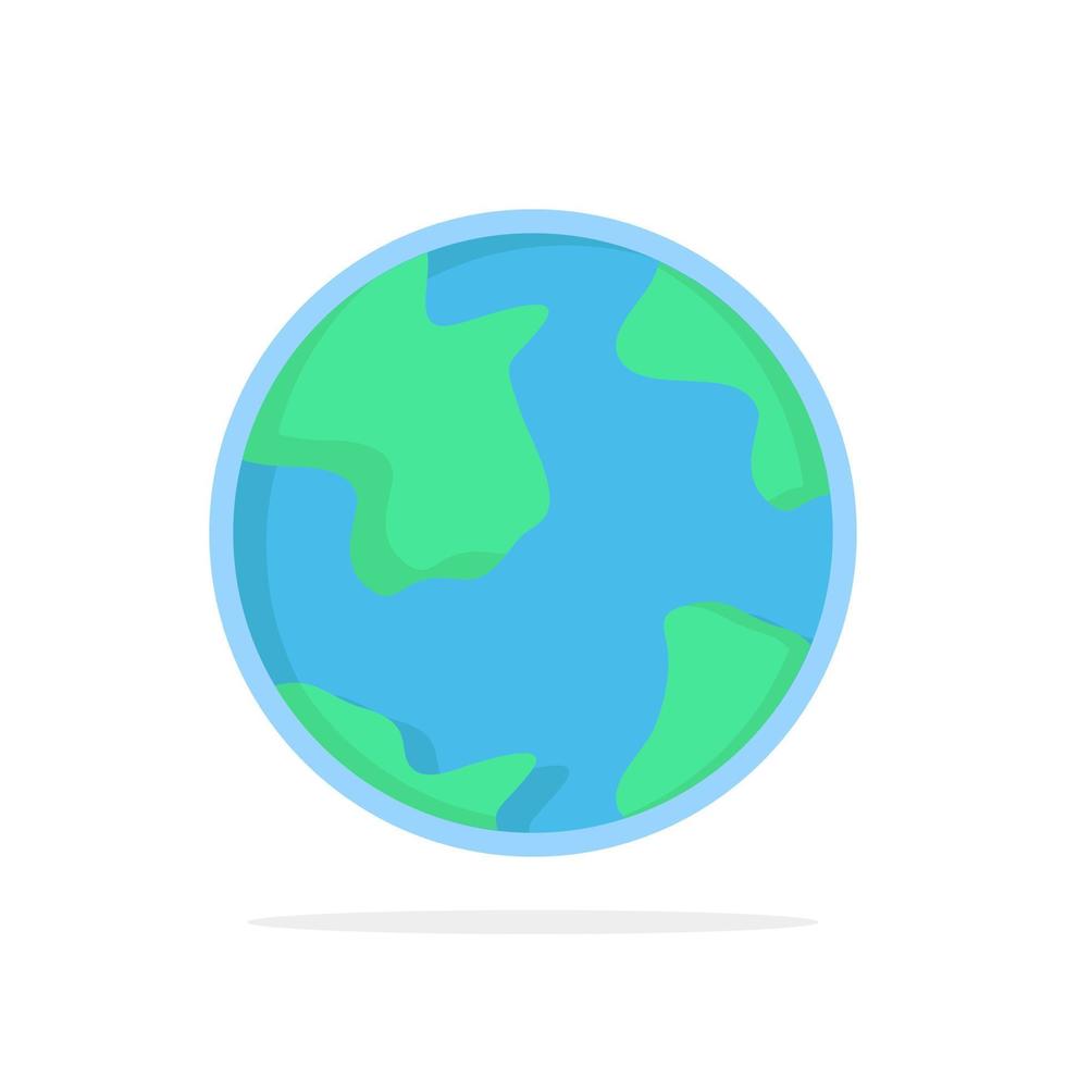 earth globe world geography discovery Flat Color Icon Vector