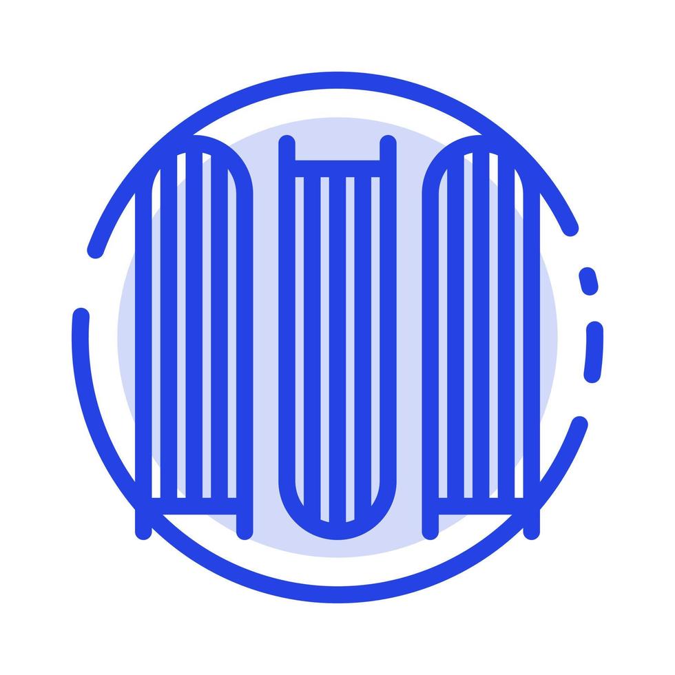 Document Education Files Blue Dotted Line Line Icon vector
