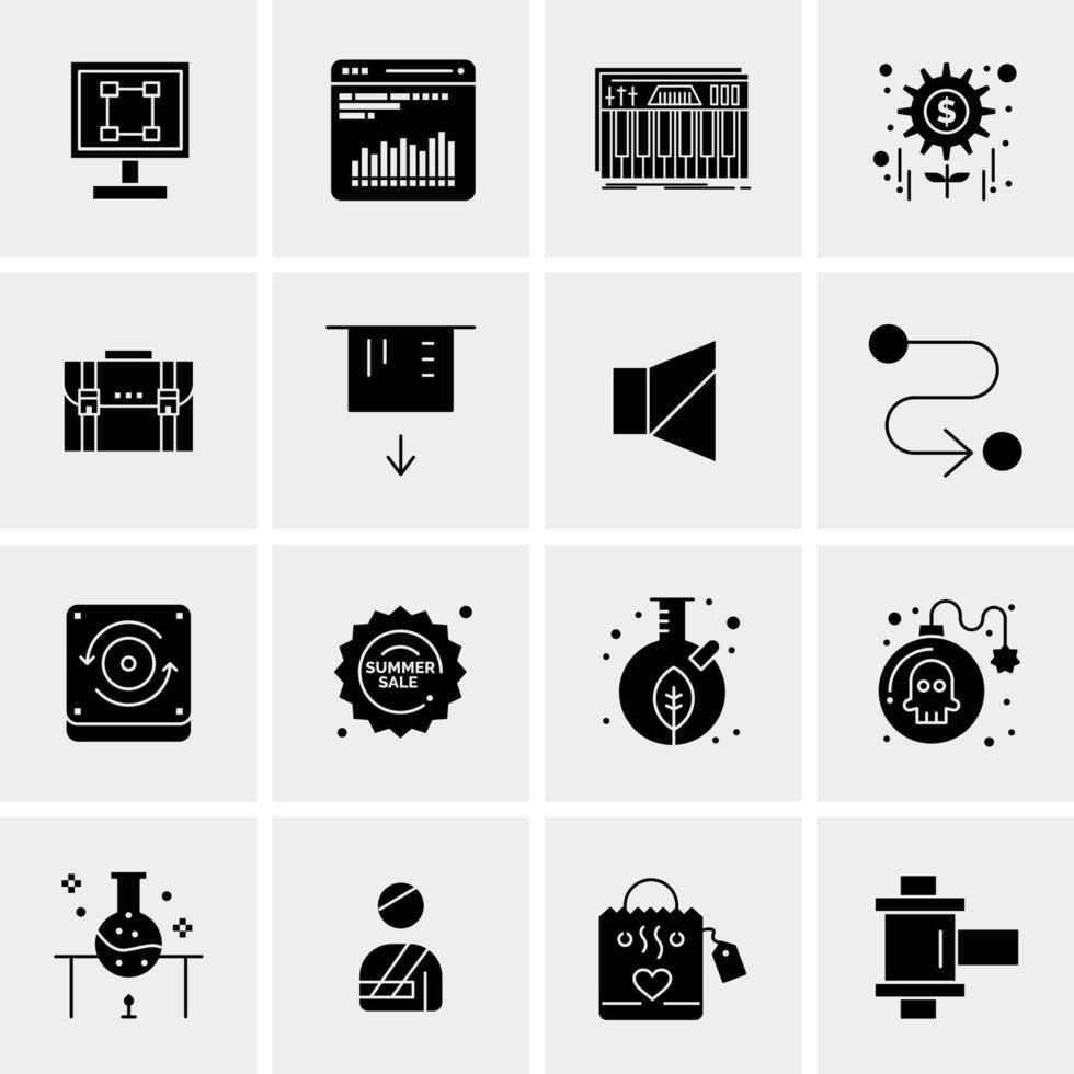 16 Business Universal Icons Vector Creative Icon Illustration to use in web and Mobile Related project