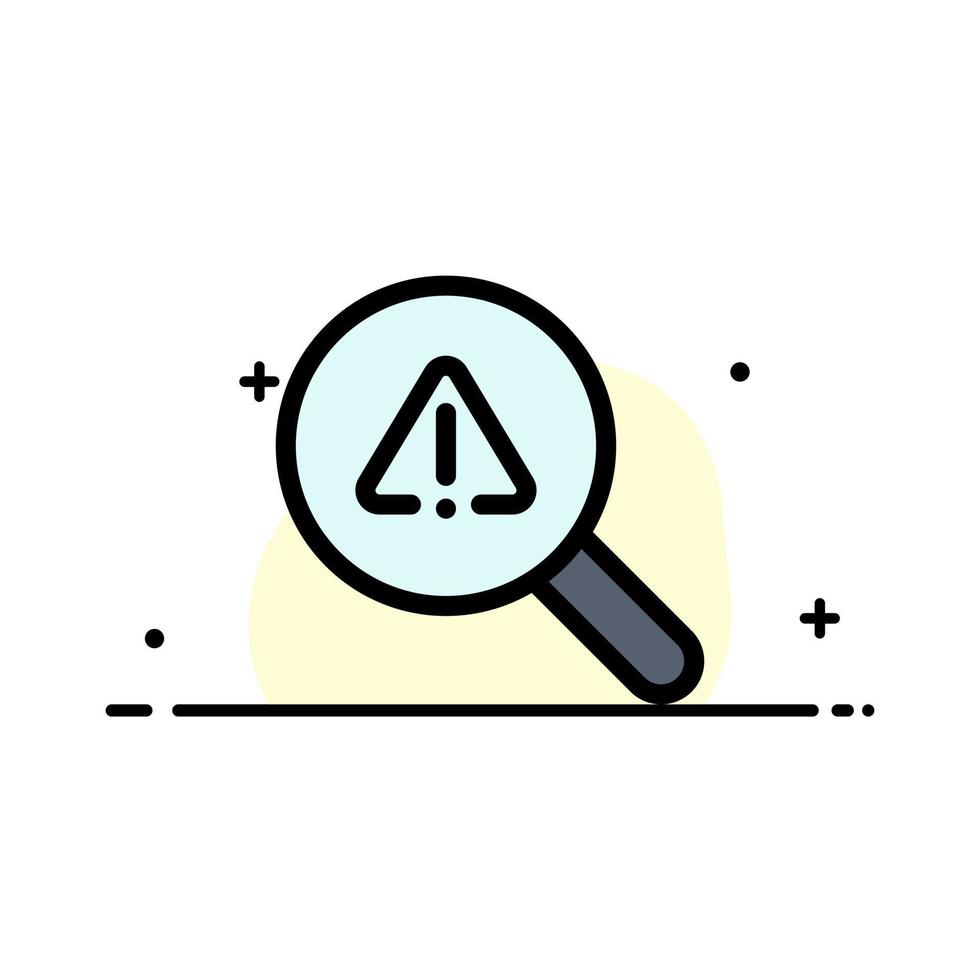 Find Search View Error  Business Flat Line Filled Icon Vector Banner Template