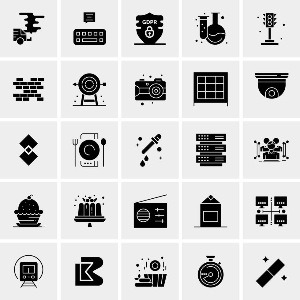 25 iconos de negocios universales vector ilustración de icono creativo para usar en proyectos relacionados con la web y dispositivos móviles