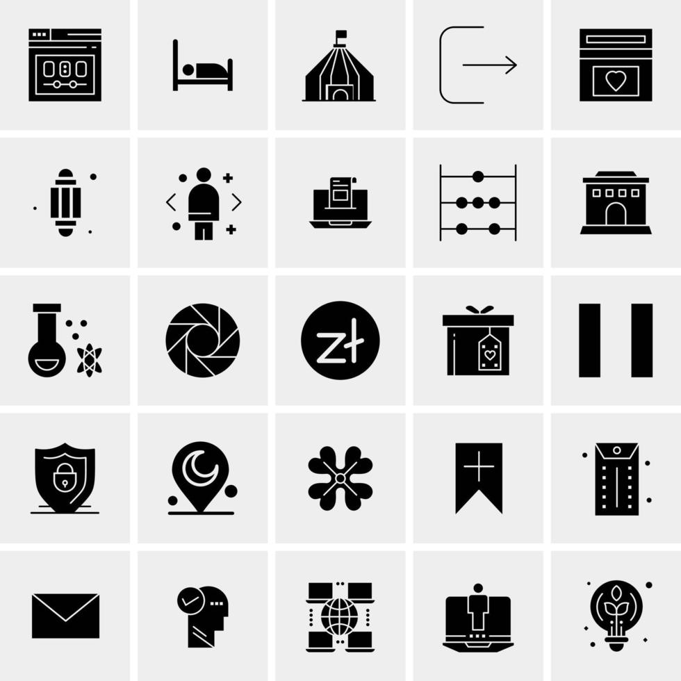 25 iconos de negocios universales vector ilustración de icono creativo para usar en proyectos relacionados con la web y dispositivos móviles