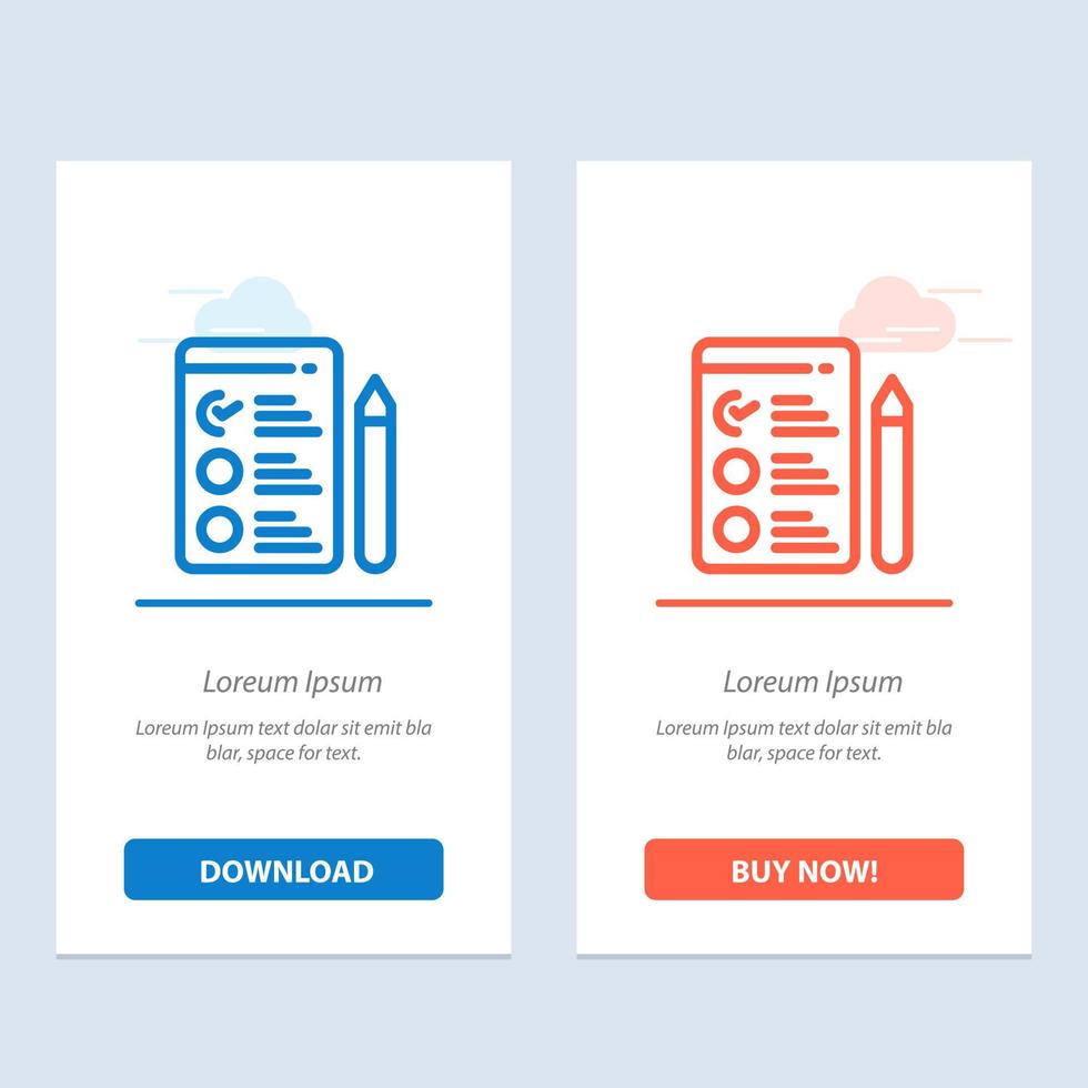 Cv Job Job Search  Blue and Red Download and Buy Now web Widget Card Template vector