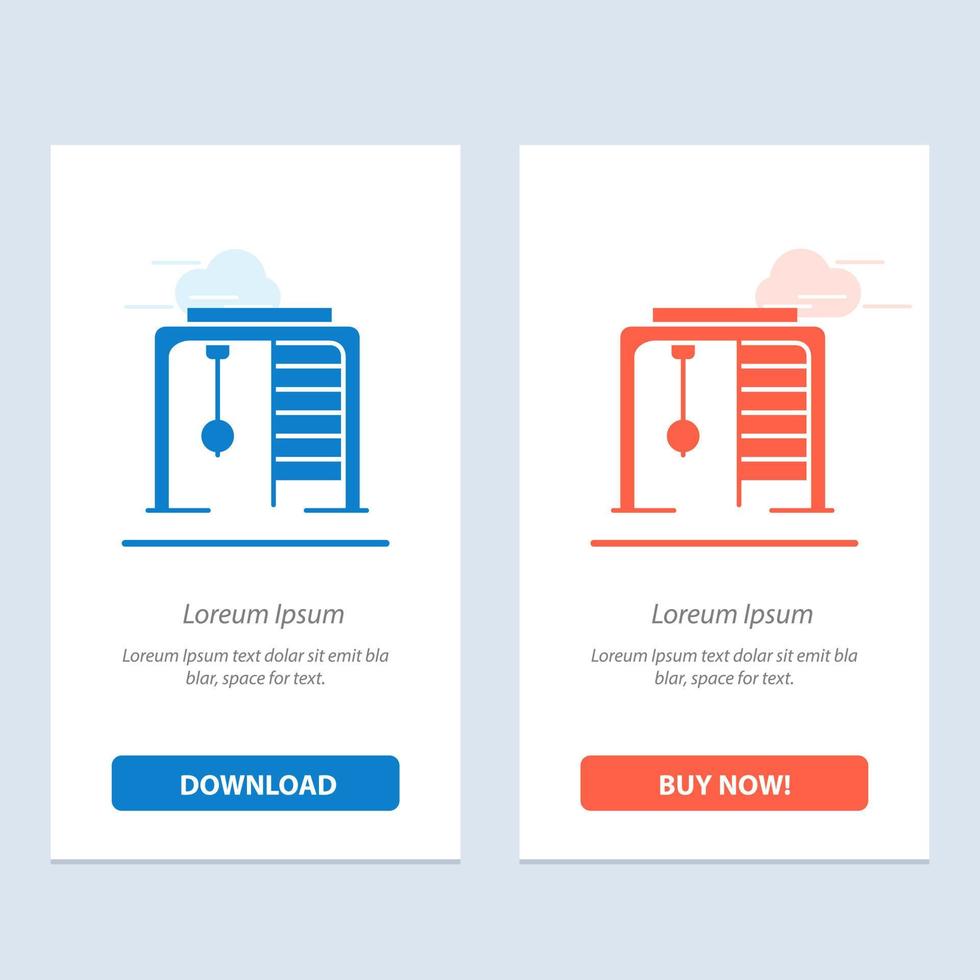 Athletic Ring Sport Game  Blue and Red Download and Buy Now web Widget Card Template vector