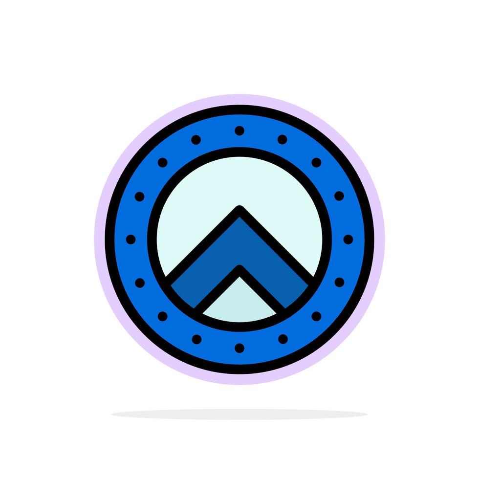 Shield Security Greece Abstract Circle Background Flat color Icon vector