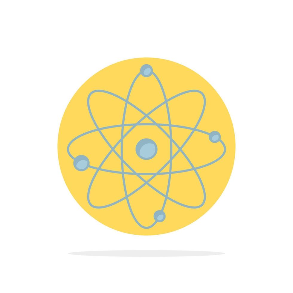 atom nuclear molecule chemistry science Flat Color Icon Vector