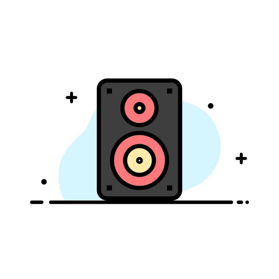 Audio Wifi Loudspeaker Monitor Professional  Business Flat Line Filled Icon Vector Banner Template