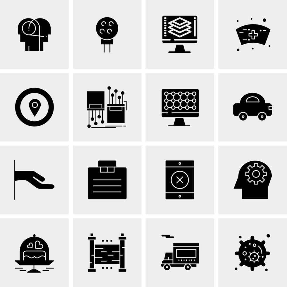 16 Business Universal Icons Vector Creative Icon Illustration to use in web and Mobile Related project