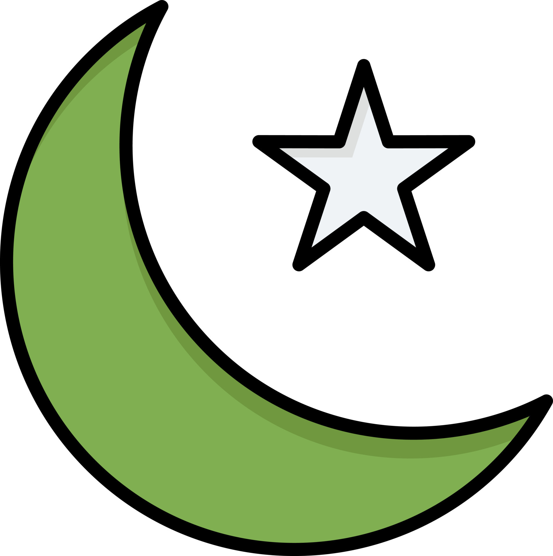 Moon Night Star Night Flat Color Icon Vector icon banner Template