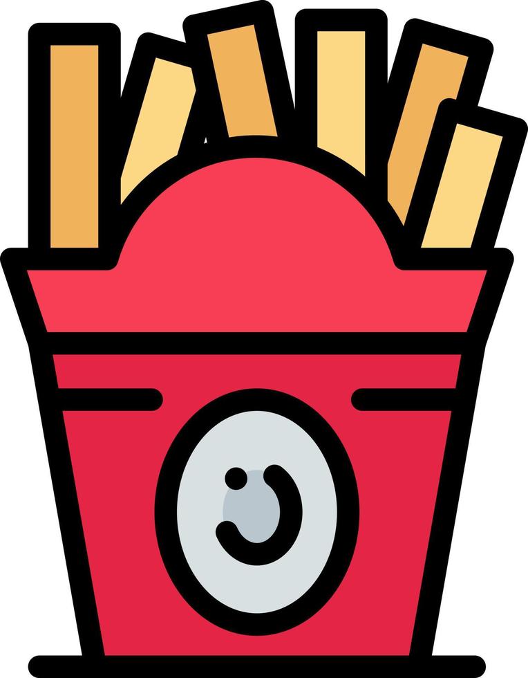 papas fritas comida rápida comida usa plantilla de logotipo de empresa color plano vector