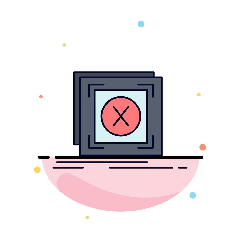 error application message problem server Flat Color Icon Vector