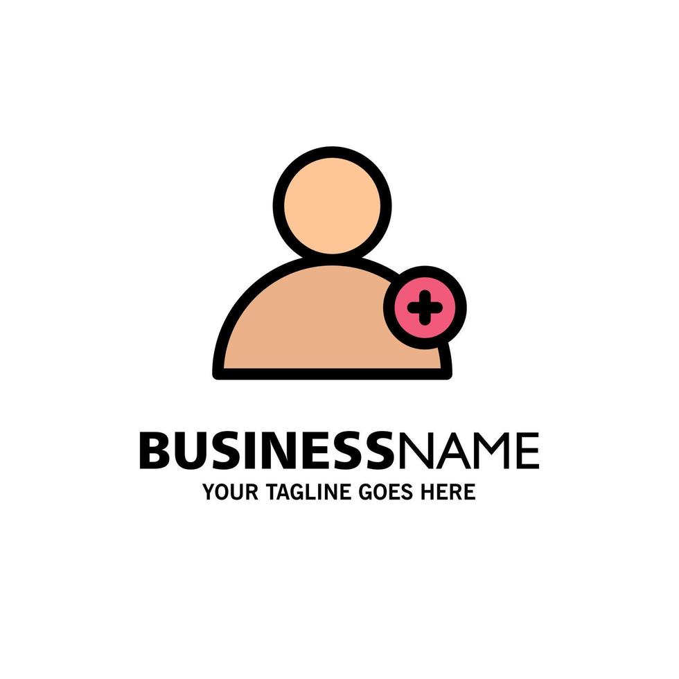 Follow New User Business Logo Template Flat Color vector