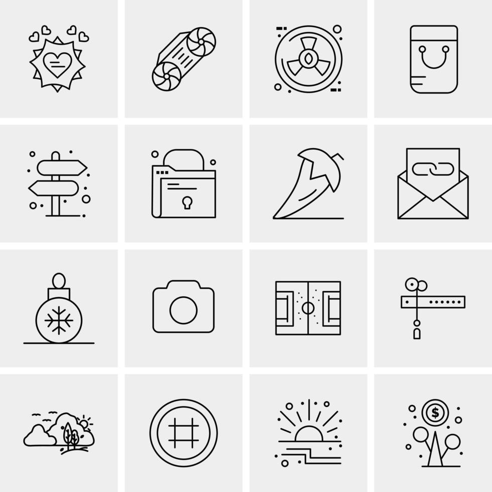 16 Business Universal Icons Vector Creative Icon Illustration to use in web and Mobile Related project