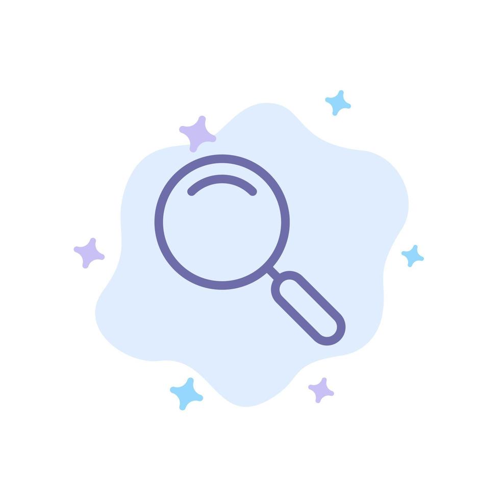 General Magnifier Magnify Search Blue Icon on Abstract Cloud Background vector