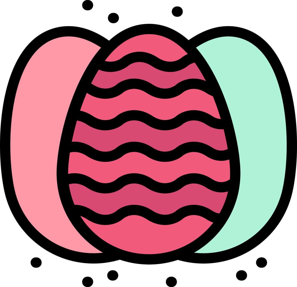 Egg Easter Rabbit Nature Business Logo Template Flat Color vector