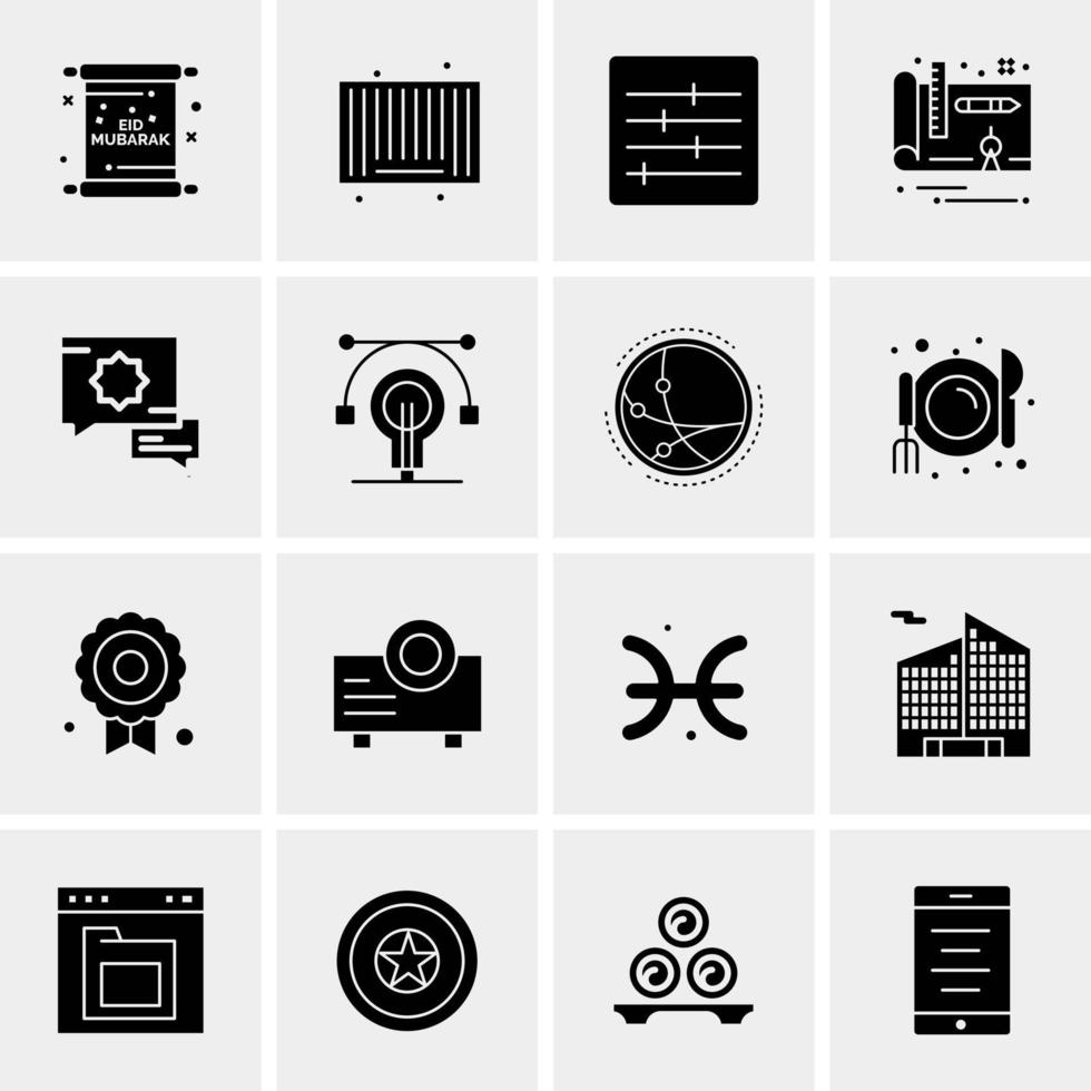 16 Business Universal Icons Vector Creative Icon Illustration to use in web and Mobile Related project